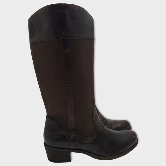 UGG Australia Cassis Lodge Distressed Leather Tall Riding Boot Size 10 #1008719 - Picture 1 of 12